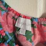 Sugar Lips Floral Ruffle Top - Pink and Green Photo 1