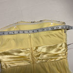 Xtraordinary XTRADIONARY, Beaded Mesh Formal strapless, Sz9, Yellow, Sequins, pleats, Hand Wash Photo 3