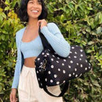 Alice + Olivia  by Stacey Bendet Black Daisy Duffel Bag, NWT Photo 0