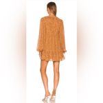 Tularosa  revolve Mustard Yellow Floral Ruffle Mini Dress Long Sleeve XS Photo 1