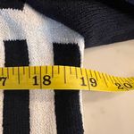 St John Sport Wool Blend Nautical Navy White Striped Sweater Grommet Medium EUC Blue Photo 4