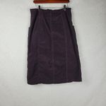 Banana Republic  Womens Skirt 12 Purple Corduroy Front Slit‎ Belt Loops Pockets Photo 6