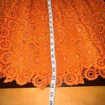 Moulinette Soeurs Anthropologie Tuberose Lace Orange crochet side zip flowy skir Photo 7