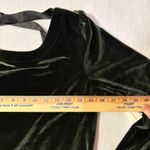 Anthropologie Velvet Crisscross Back Long Sleeve Holiday party Top Green bows Photo 8