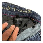 EXPRESS  Y2K X2 Quality Denim Jeans Sz 8 Zelda Skinny Low Rise w/ Gold Embroidery Photo 9