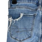 American Eagle  SZ 2 Jeggings Jeans Distressed Stretch Zip-Fly Mid-Rise Whiskered Photo 8