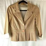 Forever 21 Pink and brown pinstripes blazer woman’s size small Photo 0
