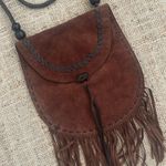 Lucky Brand  Foxy Lady Fringe Brown Suede Crossbody Purse Bag Photo 1