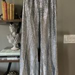Forte Forte Encanto Fil Coupe Lurex Flare Pants Estrella Silver Womens Size 0 US Photo 8