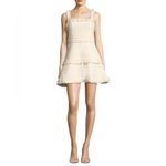 Alexis Fabiana Tweed Cream Beige Mini Dress Medium Photo 1