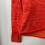 Nike Shirt Women's Small 1/4 Zip Running Pullover Heathered Orange Thumbhole Photo 4