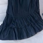 Bershka  women small black linen alike dress 3/4 sleeve loose fit beach summer Photo 4