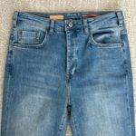 Pilcro Anthropologie Icon Flare Button Fly Jeans Medium Blue light wash denim Photo 3