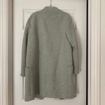 ZARA Light Green Pea Coat Jacket Long Sleeve Button Closure Photo 4
