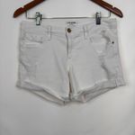 frame denim  Le Cutoff Cuffed White Distressed Denim Shorts Women Size 26 Photo 8
