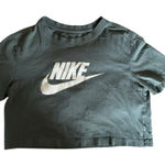 Nike  Cropped Logo Tee XS – Green/Gray Short Sleeve Athletic Top Photo 0