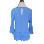 Bobeau  Womens Blouse Sz Medium Boho Peasant Long Bell Sleeve Festival Hipster Photo 1