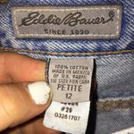 Eddie Bauer Authentic denim distressed jean shorts size 12P white washed shorts Photo 4