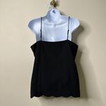 J.Crew Black Scallop Hem Tank Women's 8 Photo 3