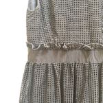 Orla Kiely Black Embroidered Grid Mesh Sleeveless Knee Length Dress Size 8 Photo 6