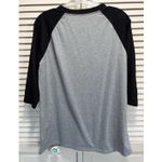 Reglan Cheetah Heart Lips Graphic 3/4 Sleeve Shirt Round Size L Gray/Blk Gray Size L Photo 3