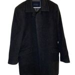 Banana Republic Wool Coat Cashmere Hand Pockets Zip Mid Length Lined Black L Photo 0