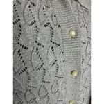 Sherry Gale crocheted sweater cape gray silver metallic 1950s Photo 3