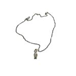 Boy charm necklace pendant 925 marking boy with overalls Silver Photo 10