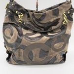 Coach  Brooke Suede Large Hobo Bag‎ Inlaid C Chocolate Brown Slouchy Retro 14340 Photo 1