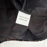 Damee Multicolor Rainbow Tweed Peplum Jacket Bell Sleeves Size Extra Large (XL) Black Photo 8