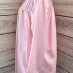 Vintage Pink Satin Button Down Pajama Shirt Photo 5