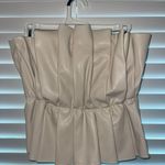 Sketchbook Pleated Leather Boutique Top Photo 7