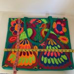 Boho Mexican Tote – Ethically Crafted Peacock Bag Green Photo 10