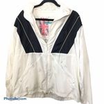 Reebok Vintage Jacket Full Zip Up Windbreaker Large White & Black 80/90's Photo 0