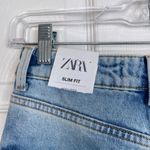 ZARA NWT  High Rise Slim Fit Jeans Light Wash Size 2 New Straight Leg Photo 6