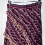 Tomorrow Fashion Boho Frayed Midi Skirt Multi Size 4 Photo 2