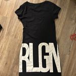 True Religion BIG TRUE RLGN ELONGATED SPLIT WOMENS TEE minor cracking on letters throughout XS Photo 4
