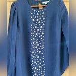 Boden Navy Long Sleeve Sequin Shimmer Blouse Women’s size 10​​ Photo 4