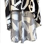 NWT IC by Connie K Black White Abstract High Low Hem Tunic Dress / Top Medium Photo 3