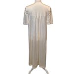 JCPenney Ivory Nylon Lace Nightgown Size Large 7001 Button Front Robe Vintage Photo 1