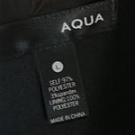 AQUA New  Little Black Midi Dress with Flounce Ruffle Hem Lace Crochet Inlay Photo 9