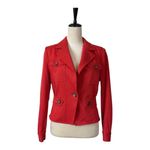 CAbi Little Red Jacket #3374 Tailored Ponte Knit Blazer Jacket Women’s Size 4 Photo 1