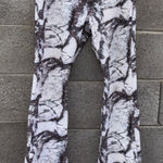 Obermeyer  snowboard Pants 32 White Black Abstract Printed Bond Ski Pant size M-L Photo 0