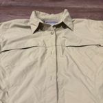 Columbia Titanium Long Sleeve Button Down Shirt Women’s Small Performance Hiking Green Photo 3