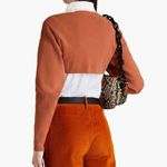 ALC Frank A.L.C greer bolero brown ribbed crop sweater Photo 4