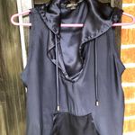 Luxury Blue silk satin Acrobat beacon sleeveless hoodie Size M Size M Photo 8
