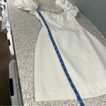 ZARA  Puff Sleeve Open Back White Linen Blend Milkmaid Mini Dress Women’s Size S Photo 14