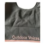 Outdoor Voices  Seamless Rib Longline Bra in Black/Pink Large Photo 6