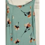 SO  Women's Aqua Dress With Pink Flowers, Lightweight, Flowy, Beautiful, Small Photo 2