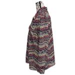 kim rogers  Chevron Sheer Blouse Y2k Western Southwestern Cowgirl Rodeo Boho XL Photo 2